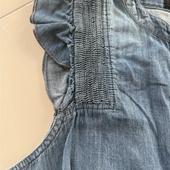 Jessica Simpson Blue Denim Blouse M - Picture 3 of 6